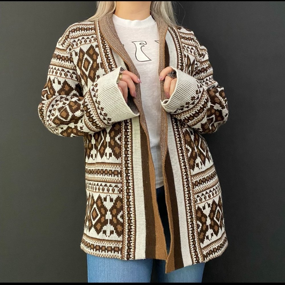 70s Joy Acrylic Cardigan Sweater